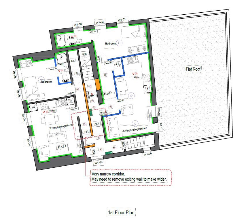 Lot: 73 - VACANT UPPER FLOOR WITH POTENTIAL IN HIGH STREET LOCATION - Proposed 1st Floor Plan